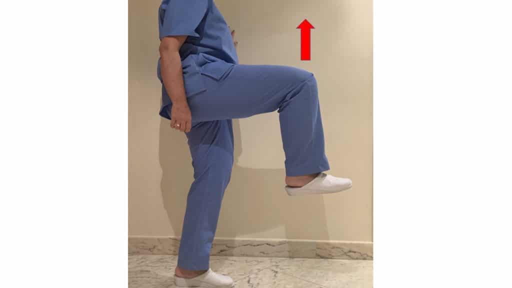 flexión de cadera y rodilla